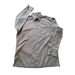 *Bugatchi Uomo Button Down Dress Shirt XL Plaid Long Sleeve